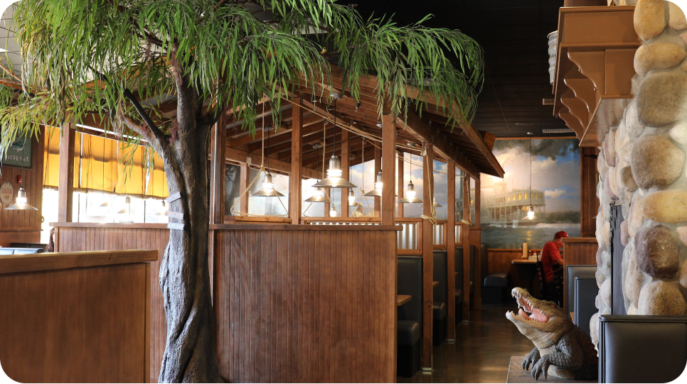 Entry way inside a huckleberrys restaurant.